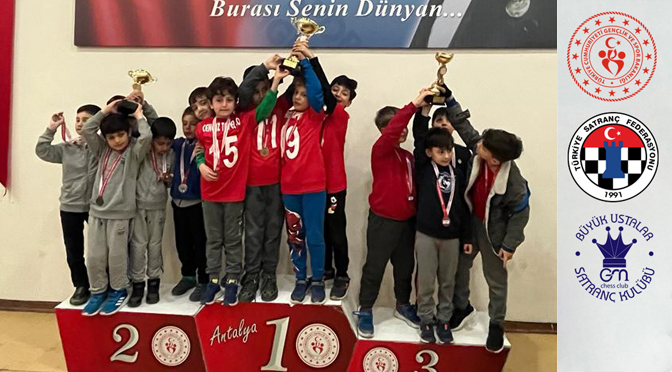 2023 TSF Antalya Okul Sporları Satranç Turnuvası Büyük Ustalar Satranç Kulübü GMCC FA Onur Alacaba